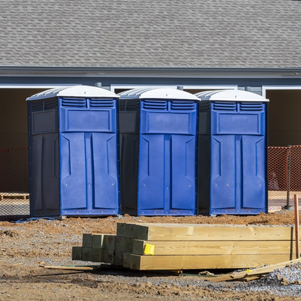 what is the expected delivery and pickup timeframe for the portable restrooms in Glidden